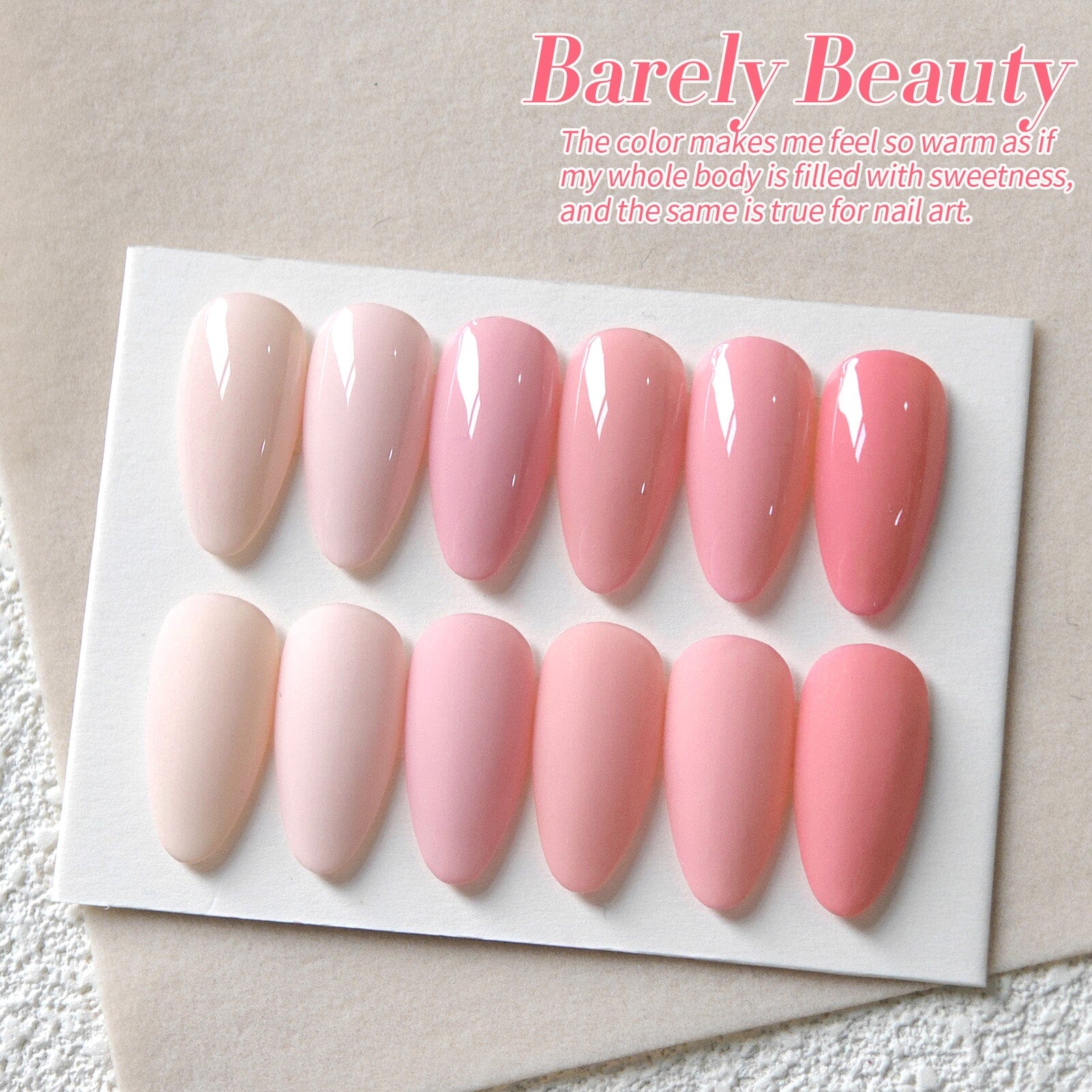 6 Colors Pink Gel Polish Set S01 Barely Beauty 7ml Gel Nail Polish BORN PRETTY 