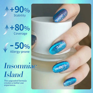 Bule Colorful Cat Magnetic Eye Gel Insomniac Island 15ml Gel Nail Polish BORN PRETTY 