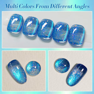 Bule Colorful Cat Magnetic Eye Gel Insomniac Island 15ml Gel Nail Polish BORN PRETTY 