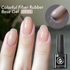 Colorful Fiber Rubber Base Gel CF02 7ml Base & Top Coat UR SUGAR 