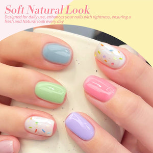 6 Colors Spring Jelly Gel Polish Set J05 Candy Glass 7ml Gel Nail Polish BORN PRETTY 