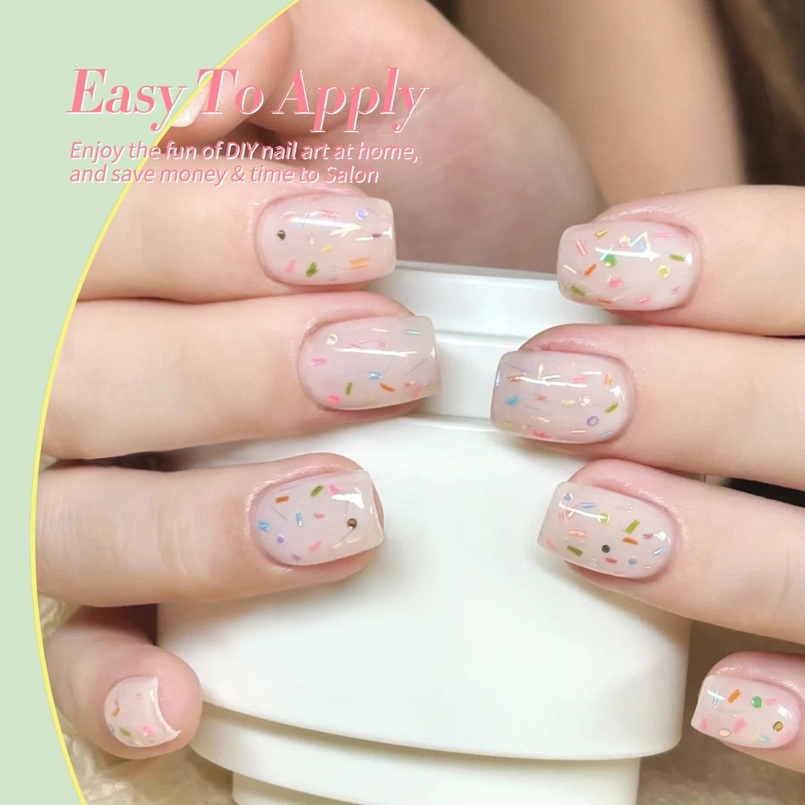 6 Colors Spring Jelly Gel Polish Set J05 Candy Glass 7ml Gel Nail Polish BORN PRETTY 