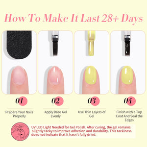 6 Colors Spring Jelly Gel Polish Set J05 Candy Glass 7ml Gel Nail Polish BORN PRETTY 