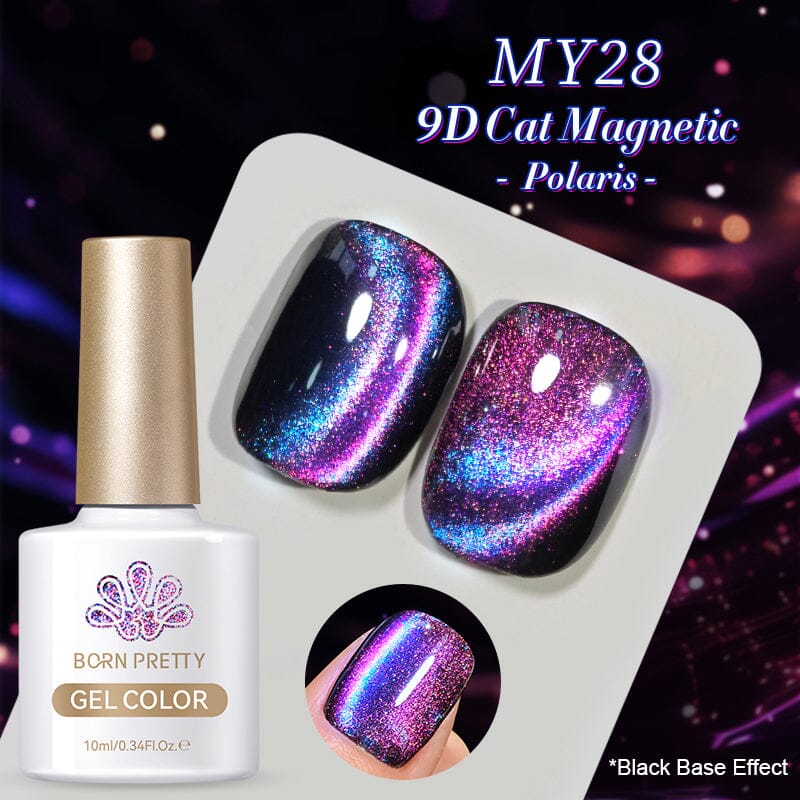 Purple 9D Cat Magnetic Gel Polish MY28 Polaris 10ml Gel Nail Polish BORN PRETTY 