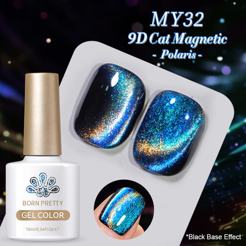 Blue 9D Cat Magnetic Gel Polish MY32 Polaris 10ml Gel Nail Polish BORN PRETTY 