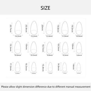 30pcs False Nail Tips Almond Press on Nails W1482 Nail Tips No Brand 