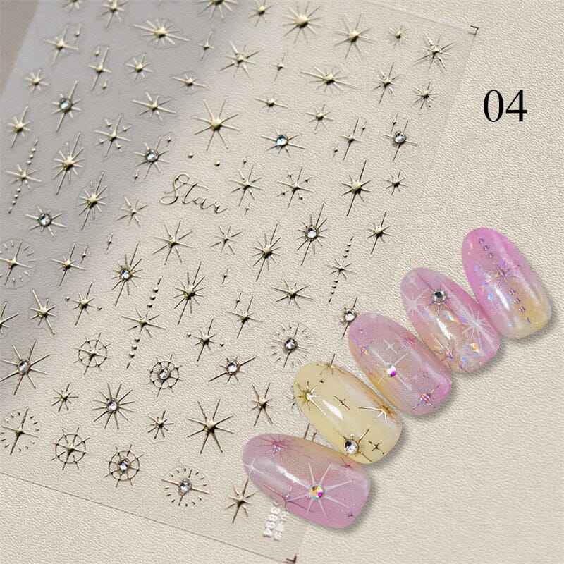 Glitter Starlight Rhinestones 3D Nail Stickers Nail Sticker No Brand 04 