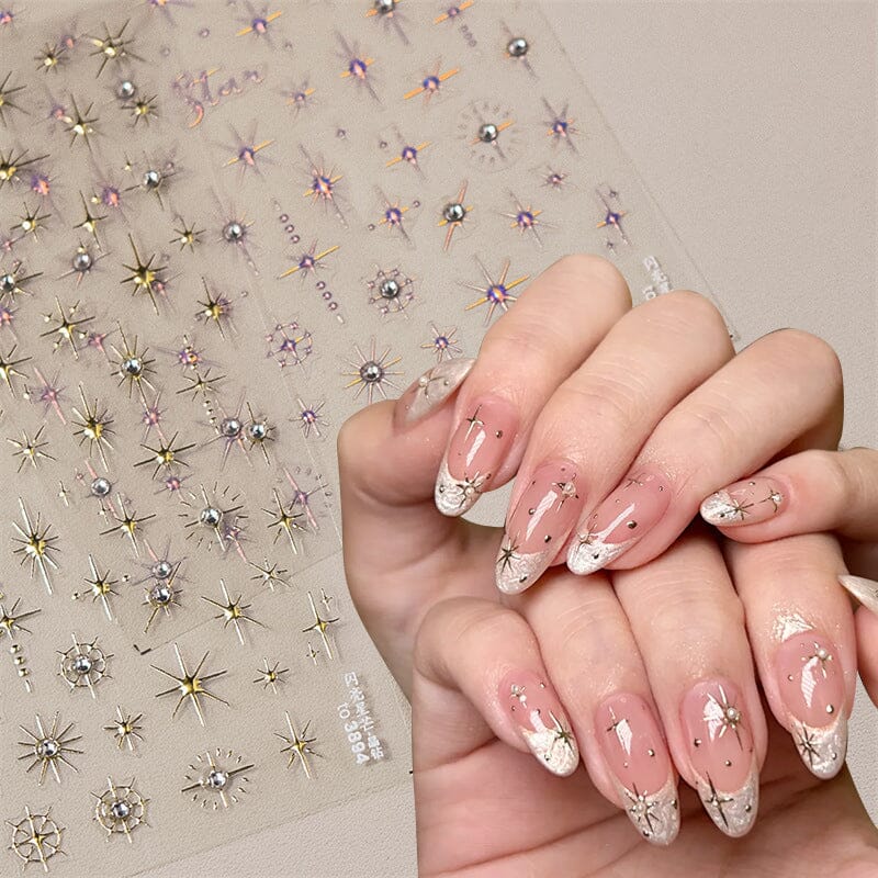 Glitter Starlight Rhinestones 3D Nail Stickers Nail Sticker No Brand 