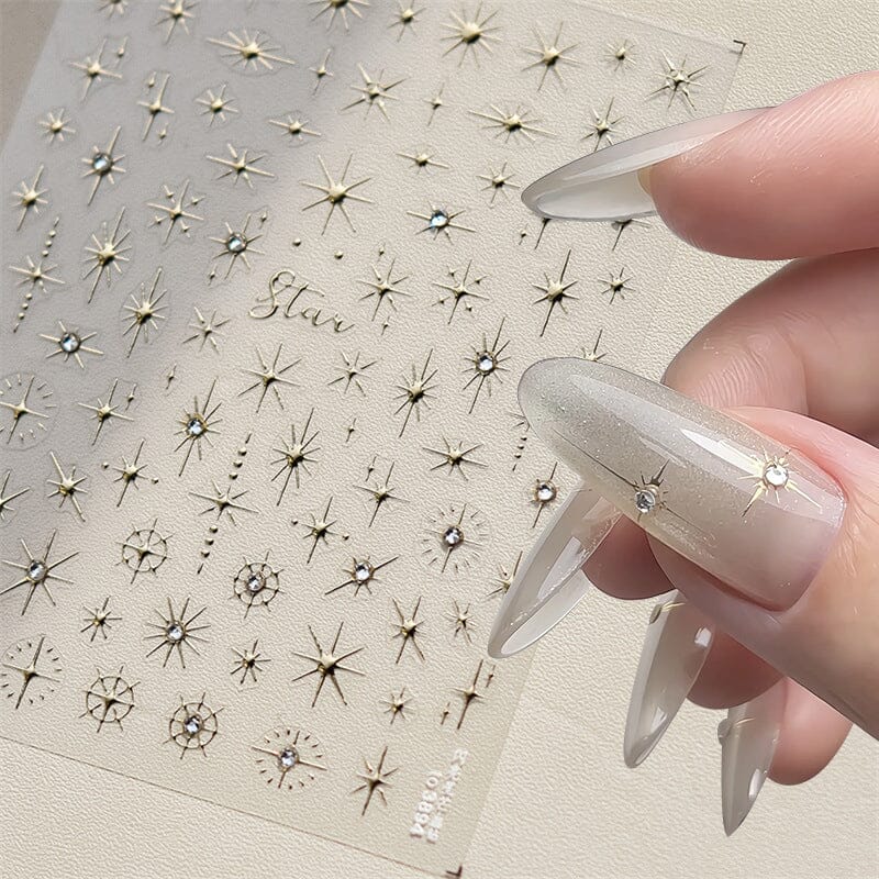 Glitter Starlight Rhinestones 3D Nail Stickers Nail Sticker No Brand 