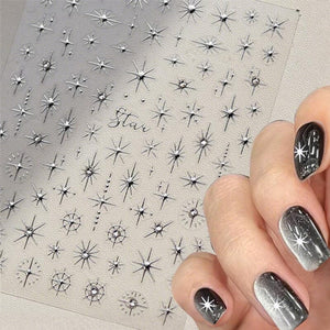 Glitter Starlight Rhinestones 3D Nail Stickers Nail Sticker No Brand 