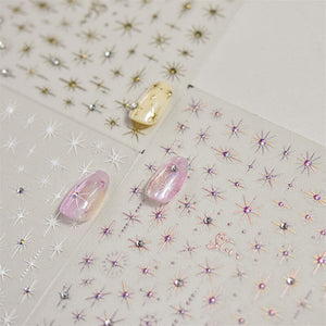 Glitter Starlight Rhinestones 3D Nail Stickers Nail Sticker No Brand 