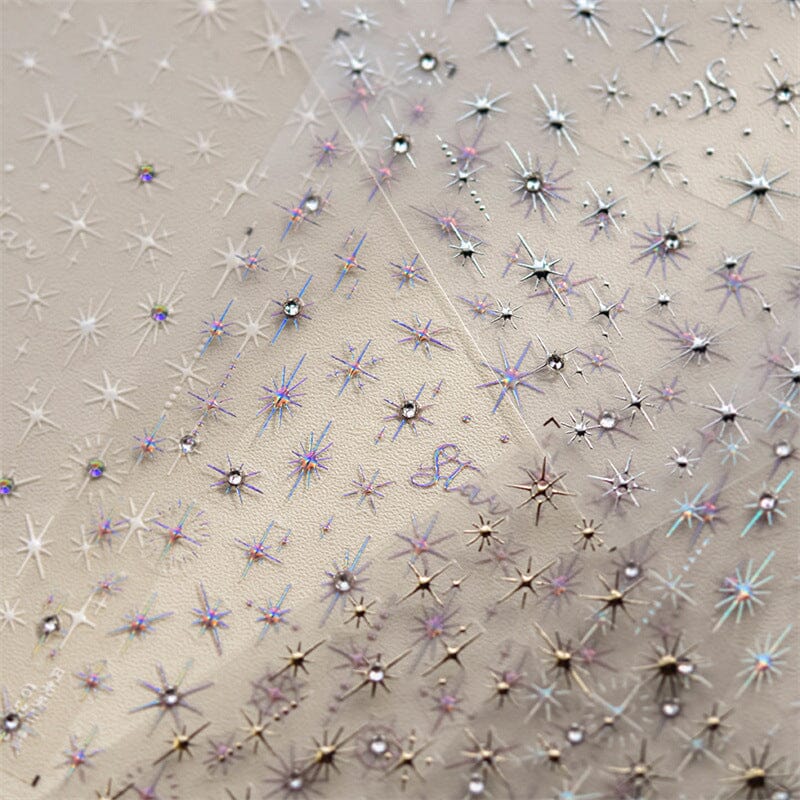 Glitter Starlight Rhinestones 3D Nail Stickers Nail Sticker No Brand 