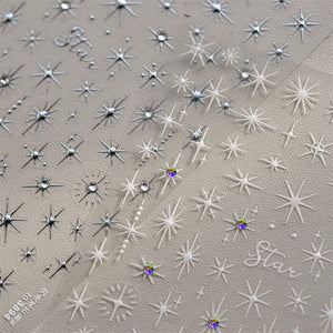 Glitter Starlight Rhinestones 3D Nail Stickers Nail Sticker No Brand 