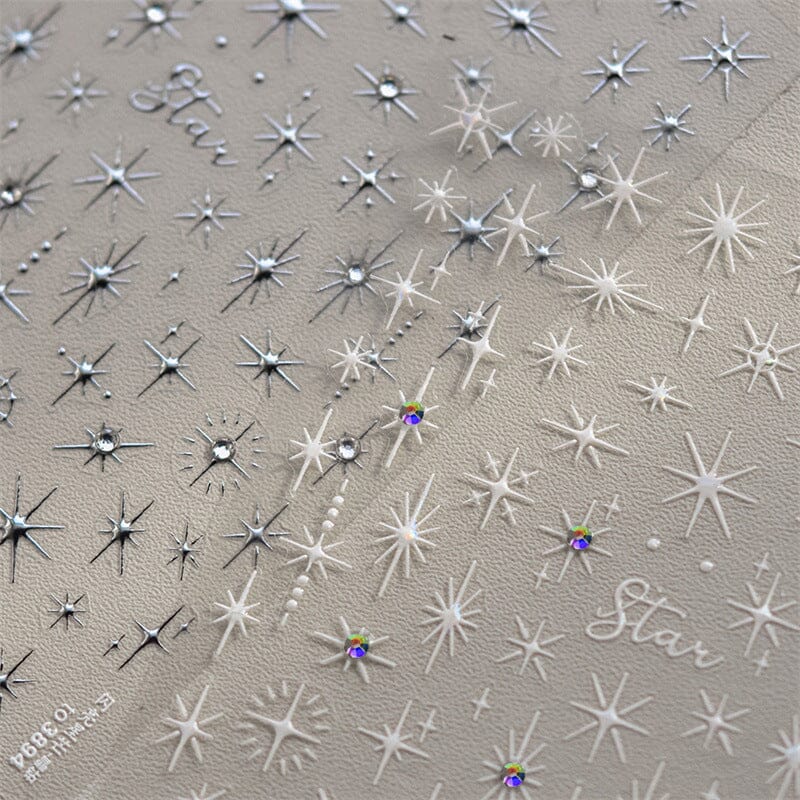 Glitter Starlight Rhinestones 3D Nail Stickers Nail Sticker No Brand 