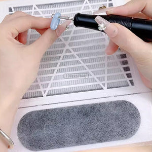 100pcs Manicure Machine Dust Filter Paper Blue Tools & Accessories No Brand 