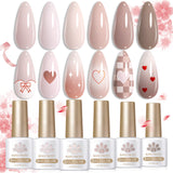 6 Bottles Color Gel Polish Set 7ml