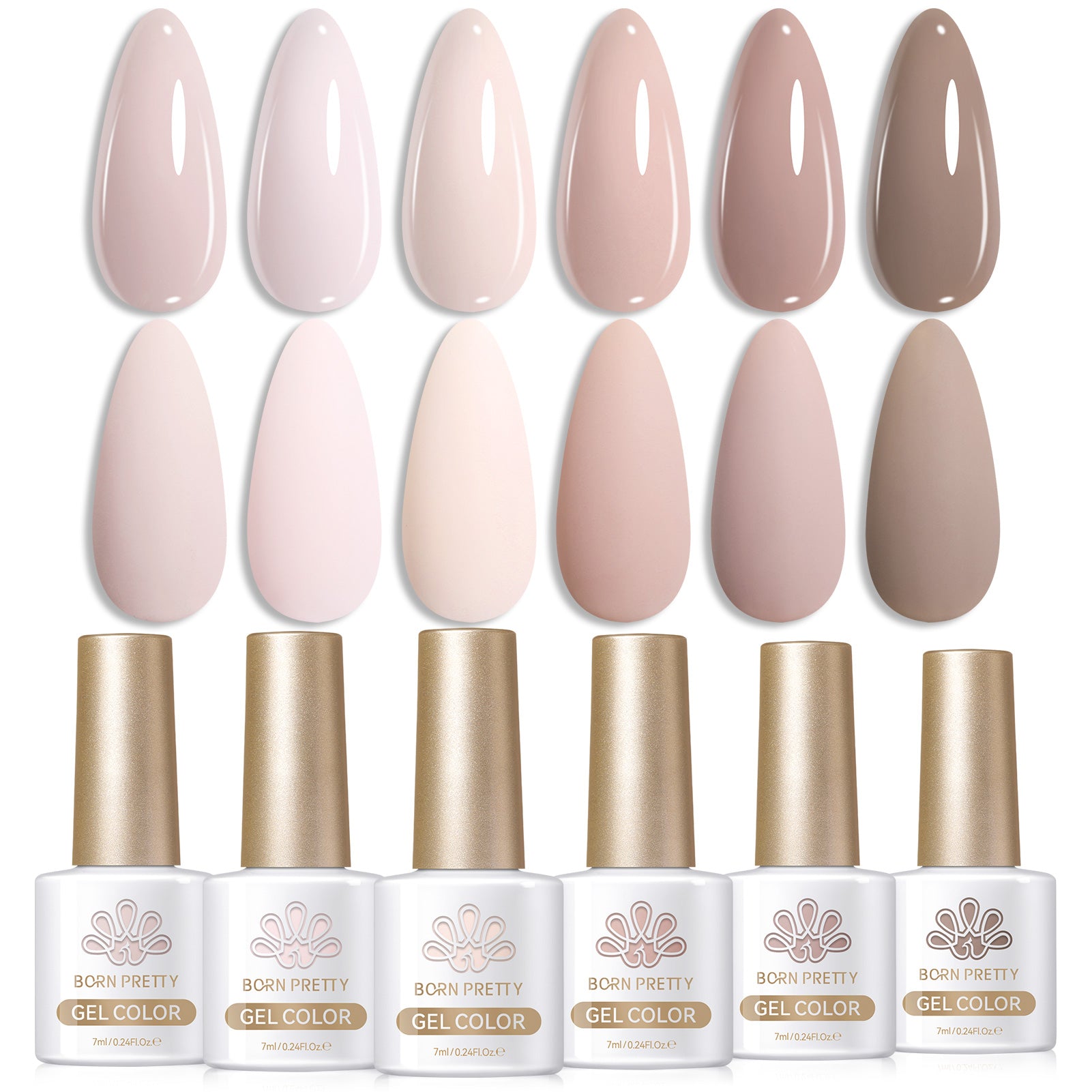 6 Colors Gel Polish Set S04 Clouded Rose 7ml