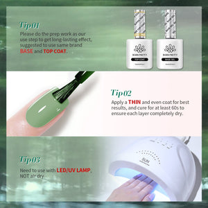 6 Colors Green Gel Polish Set S06 Amazon Rainforest 7ml Gel Nail Polish BORN PRETTY 
