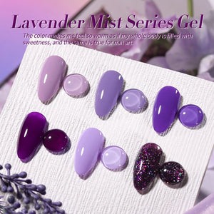 6 Colors Purple Gel Polish Set S08 Lavender Mist 7ml Gel Nail Polish BORN PRETTY 