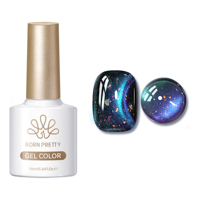 Sequins Cat Magnetic Gel MY35 Starry Sky 10ml Gel Nail Polish BORN PRETTY 