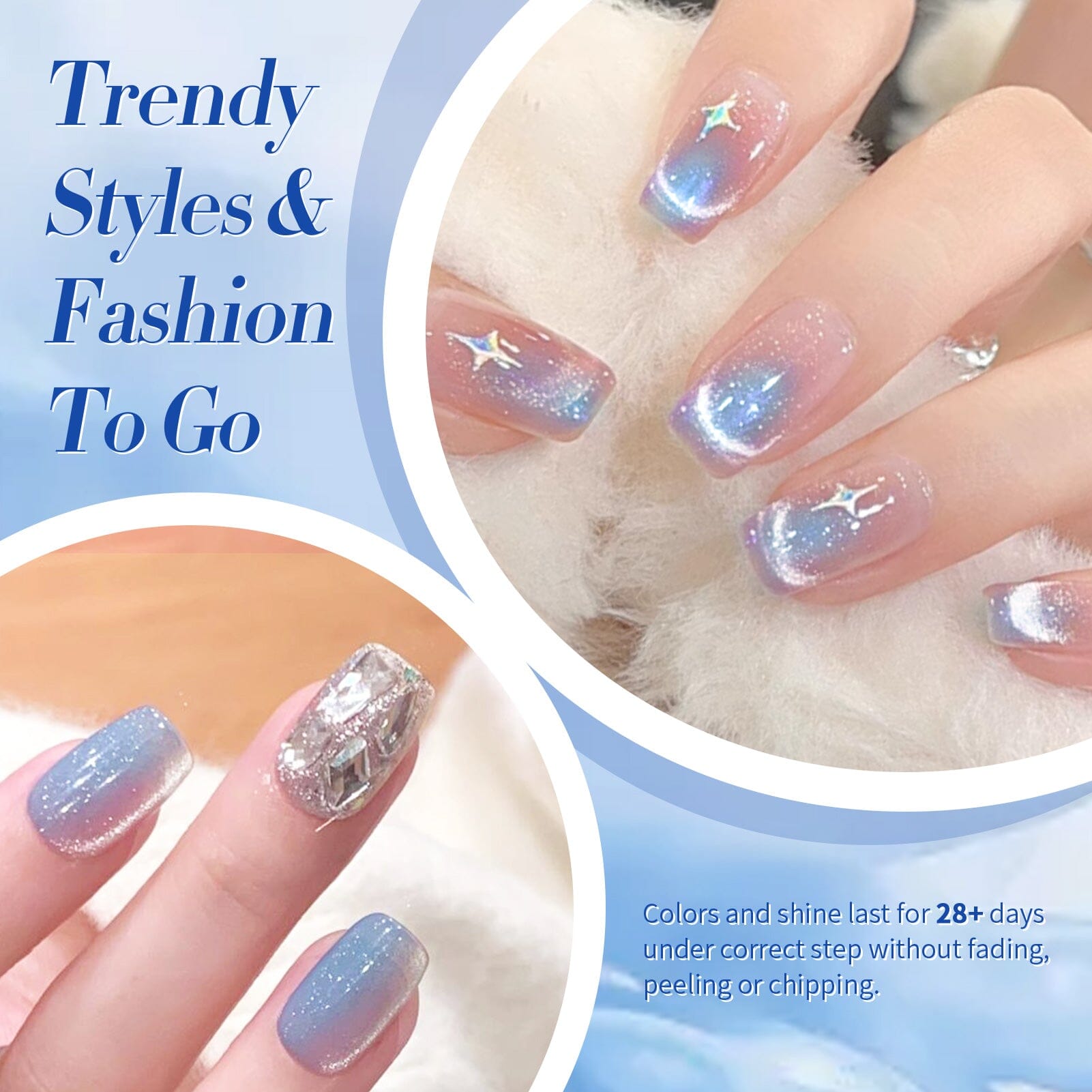 Glitter Cat Magnetic Gel Polish MY37 Glacier 15ml Gel Nail Polish BORN PRETTY 