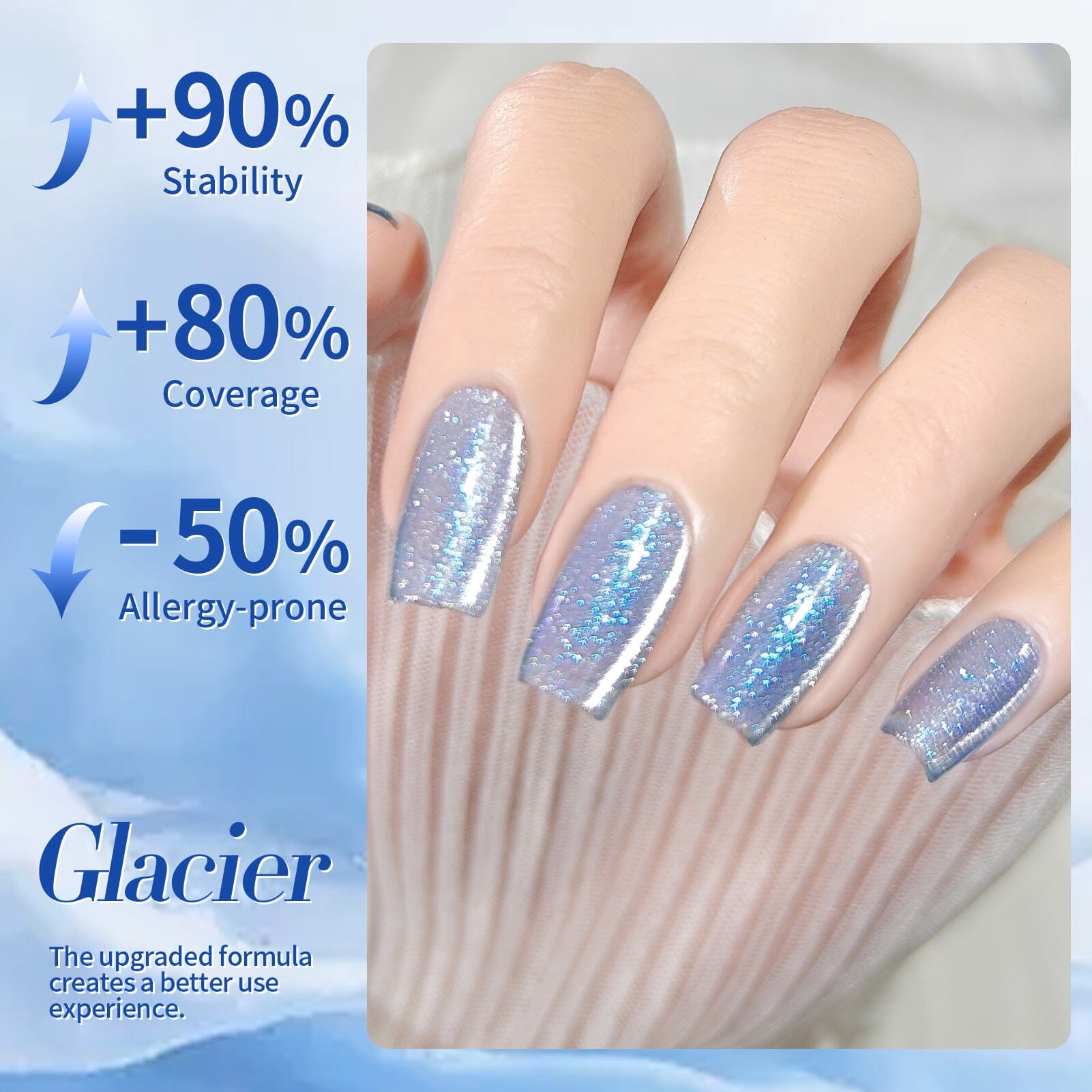 Glitter Cat Magnetic Gel Polish MY37 Glacier 15ml Gel Nail Polish BORN PRETTY 