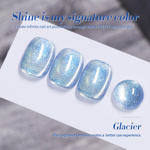 Glitter Cat Magnetic Gel Polish MY37 Glacier 15ml Gel Nail Polish BORN PRETTY 