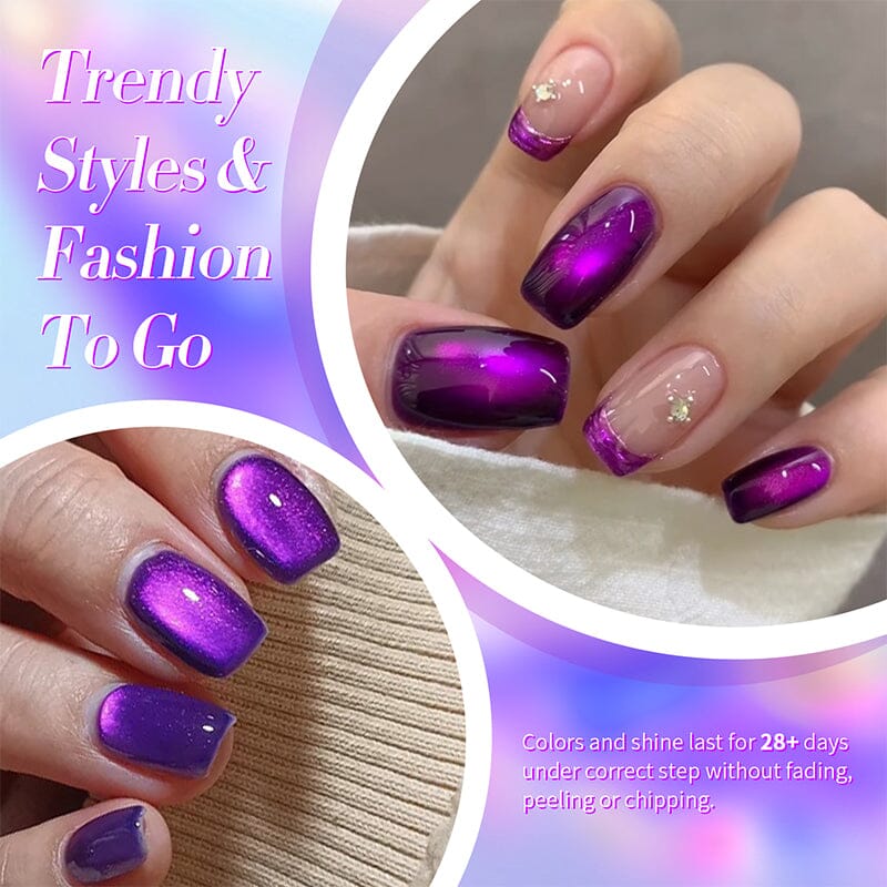 Purple Cat Magnetic Gel Polish MY43 Blackish Purple 10ml Gel Nail Polish BORN PRETTY 