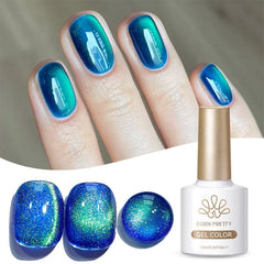 Cat Magnetic Gel Polish White Blue Green Colors 10ml Gel Nail Polish BORN PRETTY MY44 