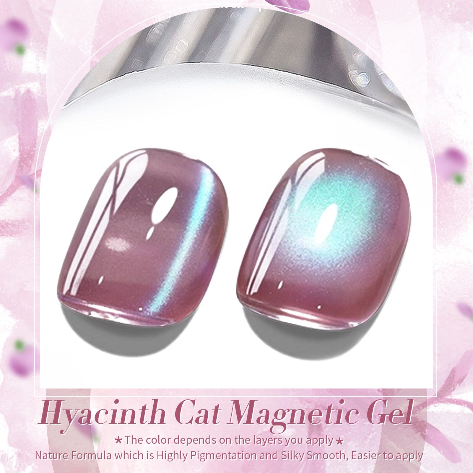Pink Cat Magnetic Gel Polish MY46 Hyacinth 15ml Gel Nail Polish BORN PRETTY 