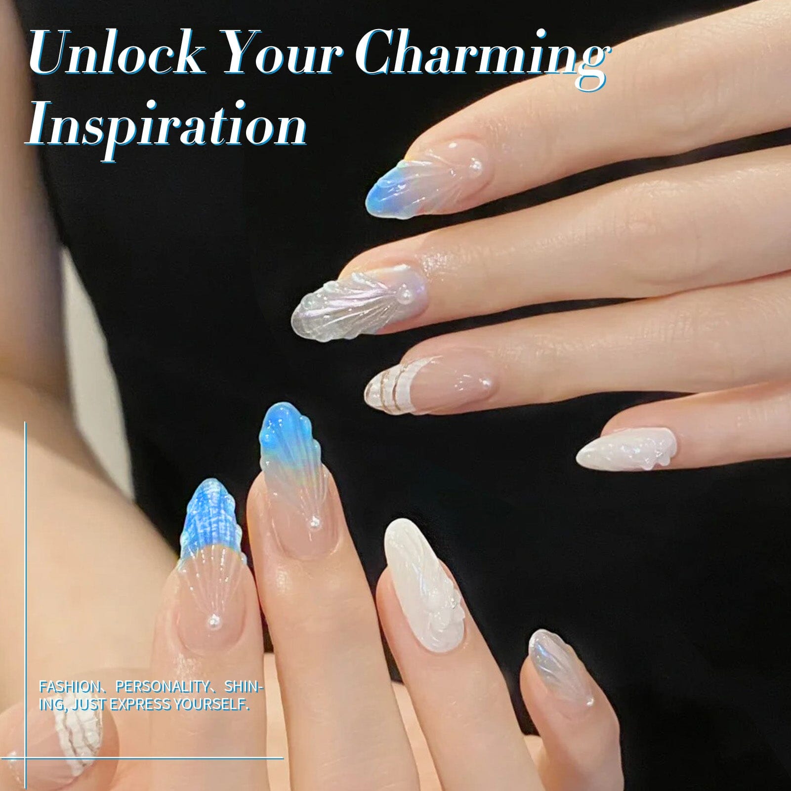 6 Colors Blue Green Threaded Gel Polish Set T03 Fairy Snail 7ml Gel Nail Polish BORN PRETTY 