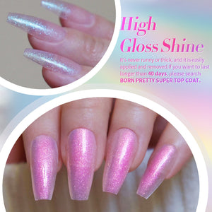 6 Colors Pink Shimmery Aurora Gel Polish Set T04 Conch Spirit 7ml Gel Nail Polish BORN PRETTY 