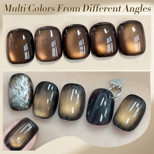 Black Gold Glass Cat Magnetic Gel Polish 15ml Gel Nail Polish BORN PRETTY 