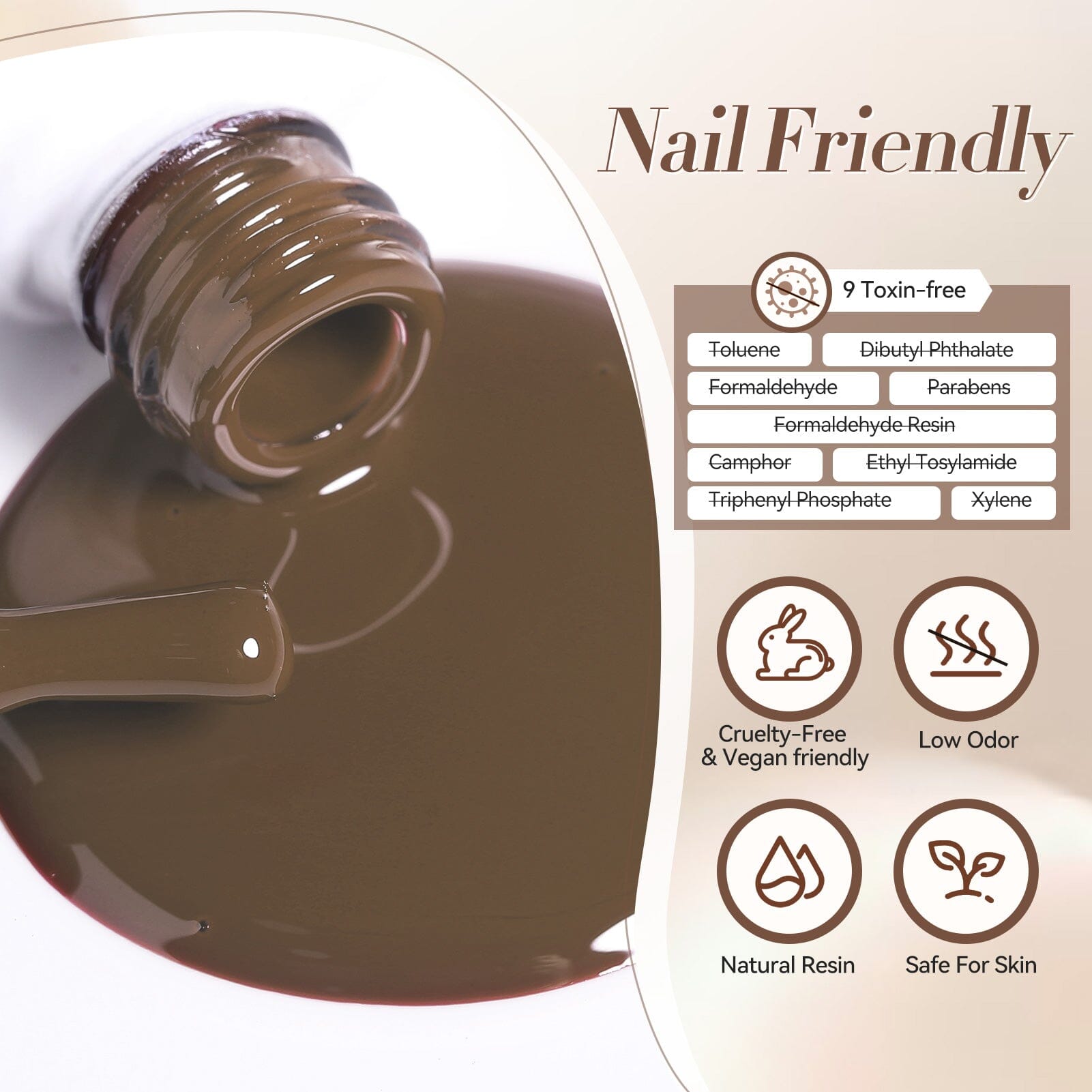 6 Colors Nude Brown Gel Polish Set S10 Coco Mousse 7ml Gel Nail Polish BORN PRETTY 