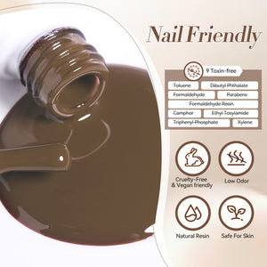 6 Colors Nude Brown Gel Polish Set S10 Coco Mousse 7ml Gel Nail Polish BORN PRETTY 