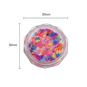 Multicolor Butterfly Snowflake Nail Sequins Decoration #03 Nail Decoration No Brand 