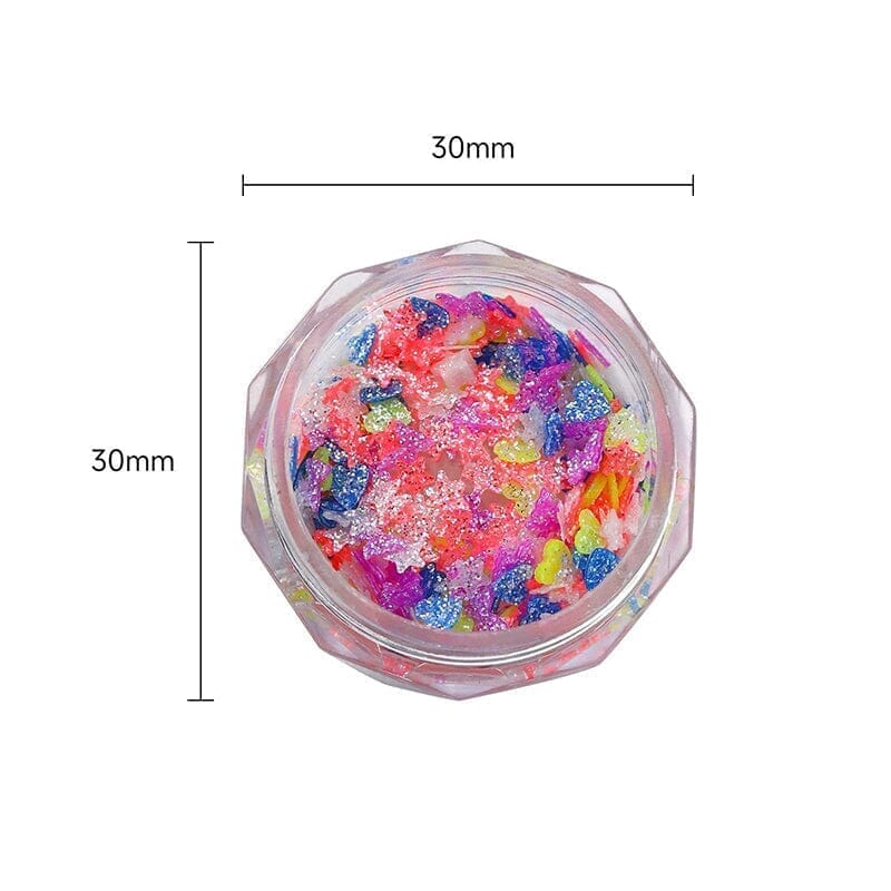 Multicolor Butterfly Snowflake Nail Sequins Decoration #03 Nail Decoration No Brand 