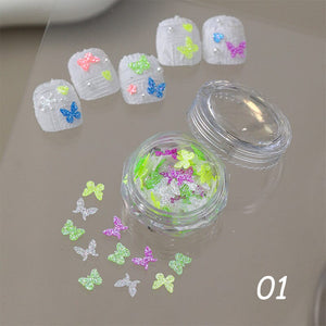 Multicolor Butterfly Nail Sequins Decoration #01 Nail Decoration No Brand 