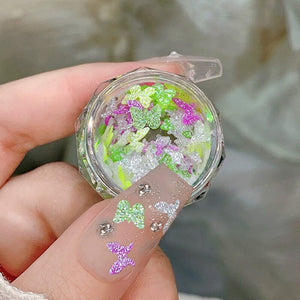 Multicolor Butterfly Snowflake Nail Sequins Decoration #03 Nail Decoration No Brand 