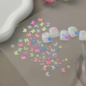 Multicolor Butterfly Nail Sequins Decoration #02 Nail Decoration No Brand 