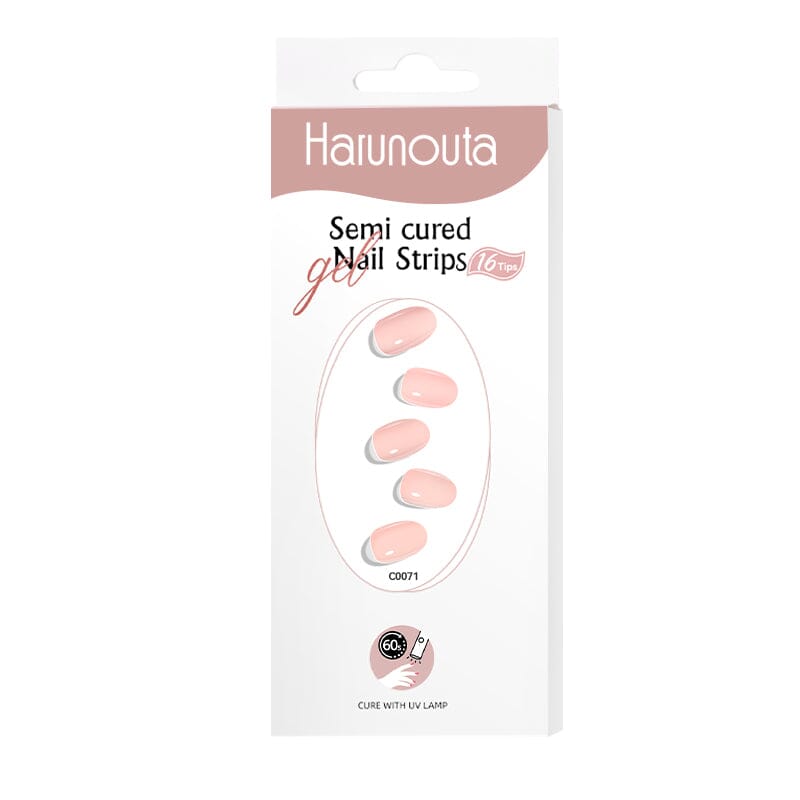 16 Tips Orange Semi-cured Gel Nail Wraps C0071 Nail Sticker Harunouta 