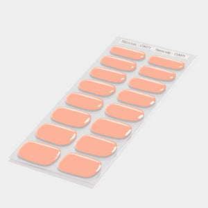 16 Tips Orange Semi-cured Gel Nail Wraps C0071 Nail Sticker Harunouta 