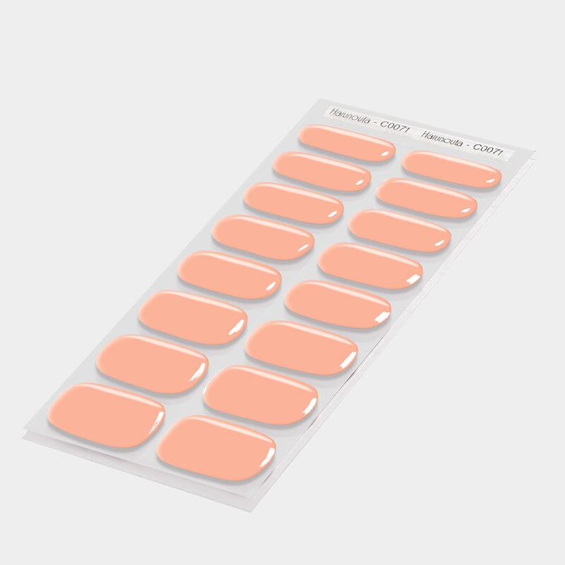16 Tips Orange Semi-cured Gel Nail Wraps C0071 Nail Sticker Harunouta 