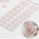 16 Tips Semi-cured Gel Nail Wraps C0057-C0071 Nail Sticker Harunouta C0062 