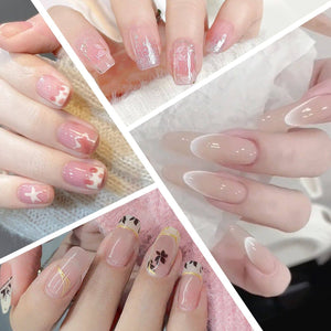 16 Tips Semi-cured Gel Nail Wraps C0057-C0071 Nail Sticker Harunouta 