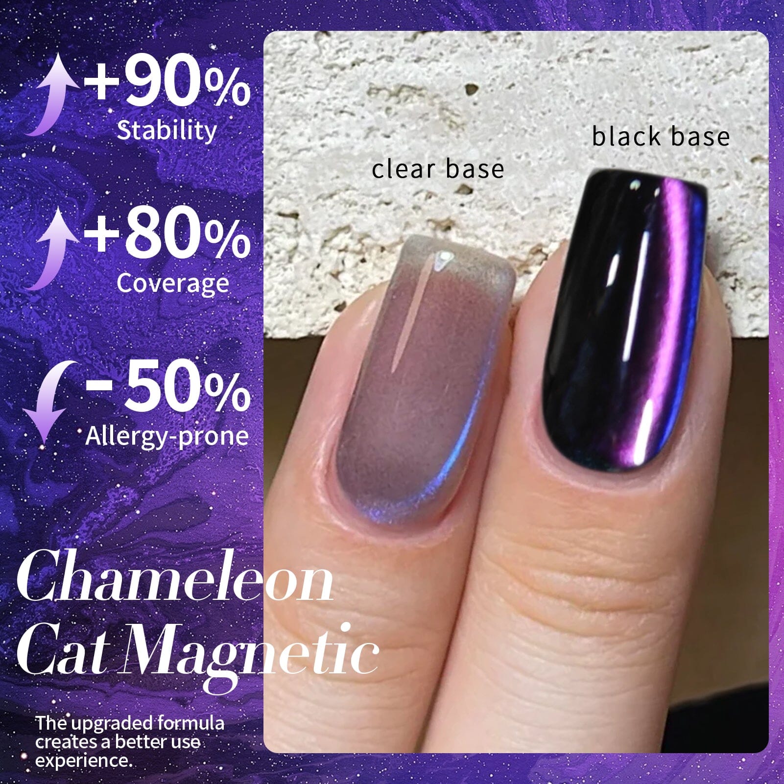 Purple Chameleon Cat Magnetic Gel Polish MY51 Heaven Purple 15ml Gel Nail Polish BORN PRETTY 