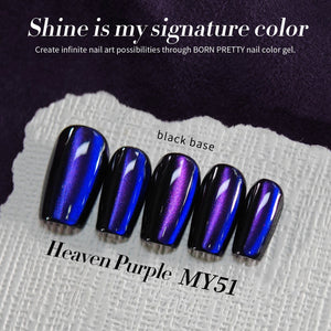 Purple Chameleon Cat Magnetic Gel Polish MY51 Heaven Purple 15ml Gel Nail Polish BORN PRETTY 