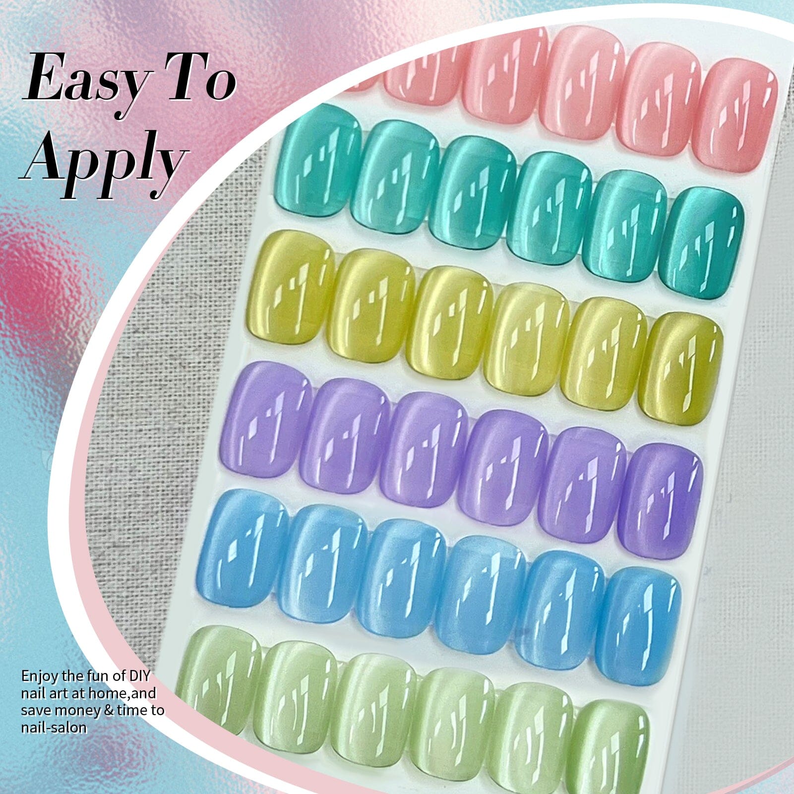 6 Colors Glass Cat Magnetic Gel Polish Set M06 Freedom Land 7ml Gel Nail Polish BORN PRETTY 