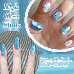Blue Glass Cat Magnetic Gel Polish Freedom Land MY55 10ml Gel Nail Polish BORN PRETTY 