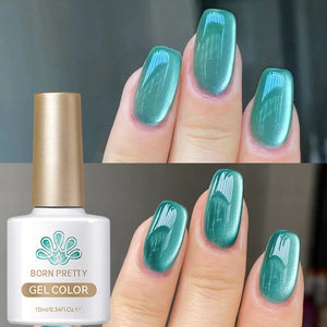 Green Glass Cat Magnetic Gel Polish Freedom Land MY56 10ml Gel Nail Polish BORN PRETTY 